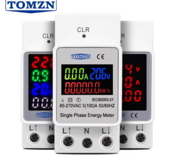 TOMZN AC DIN RAIL  KWH-VOLT-AMP METER (TOVAE2-100)