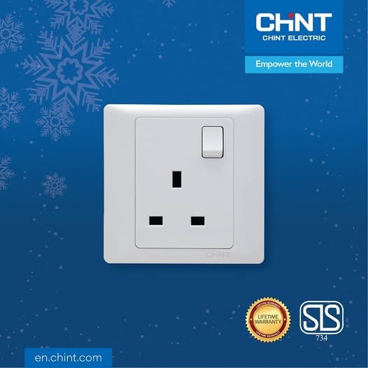 CHINT NEW7-G42700 13A SQUARE PIN PLUG SOCKET IN SRI LANKA