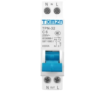 TOMZN TPN-32 Compact 2P (L+N) AC MCB | Household Mini Circuit Breaker [16/20/25 AMP]