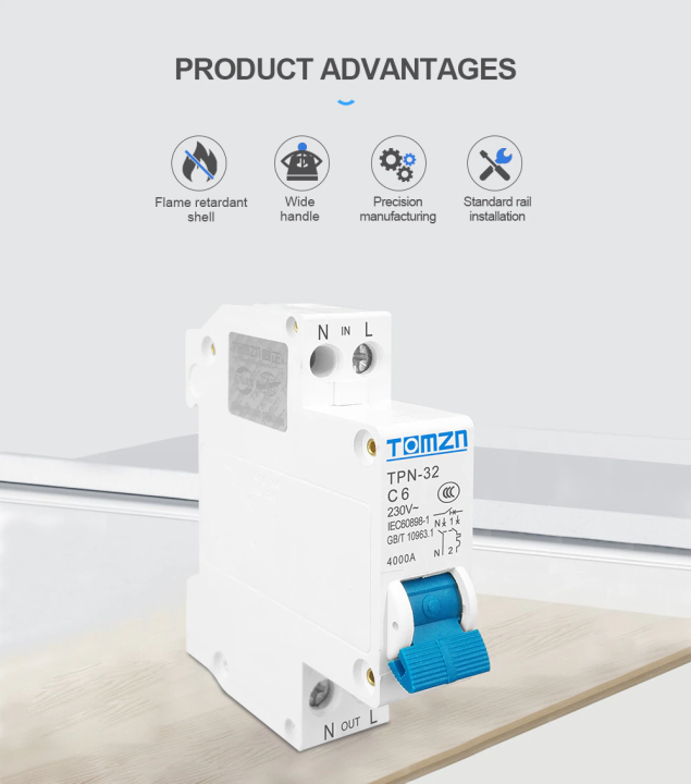 TOMZN TPN-32 COMPACT 2P HOUSEHOLD AC MCB IN SRI LANKA